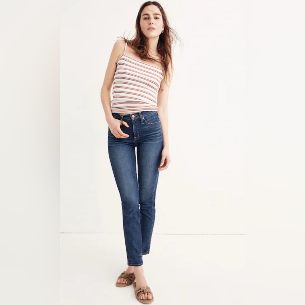 Madewell Slim Straight Jeans Classic Everyday Denim Mid Rise Sz 26